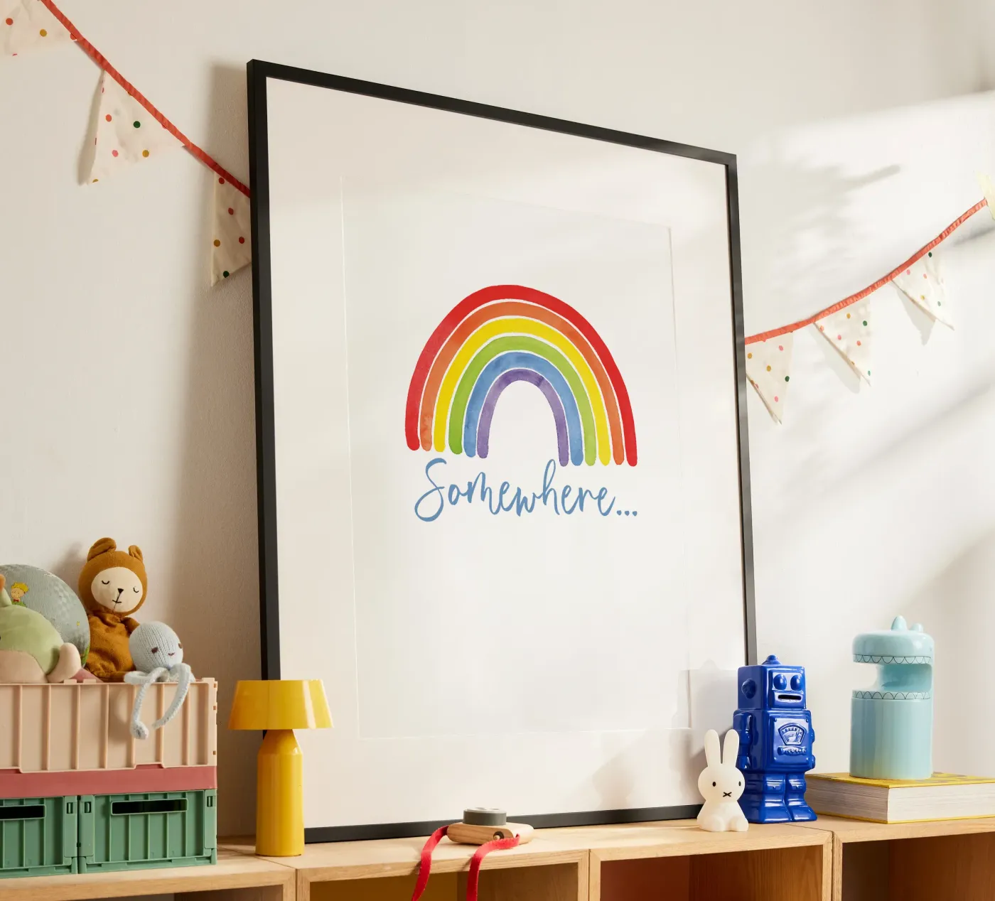 Regenbogen, Somewhere... poster by Stefanie Guckau