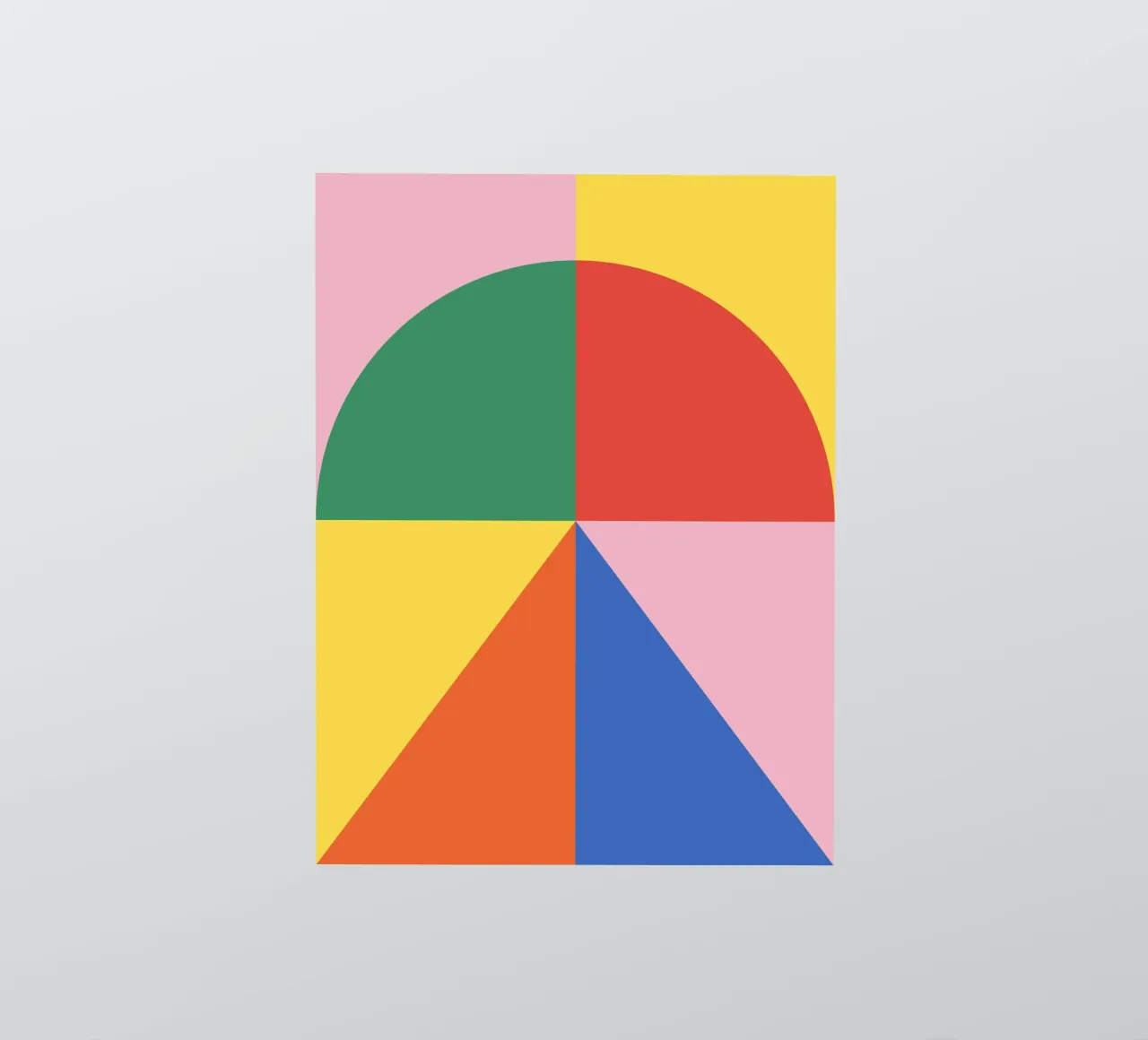 Bauhaus Abstract Triangle Pattern sticker by Paigaam Studio
