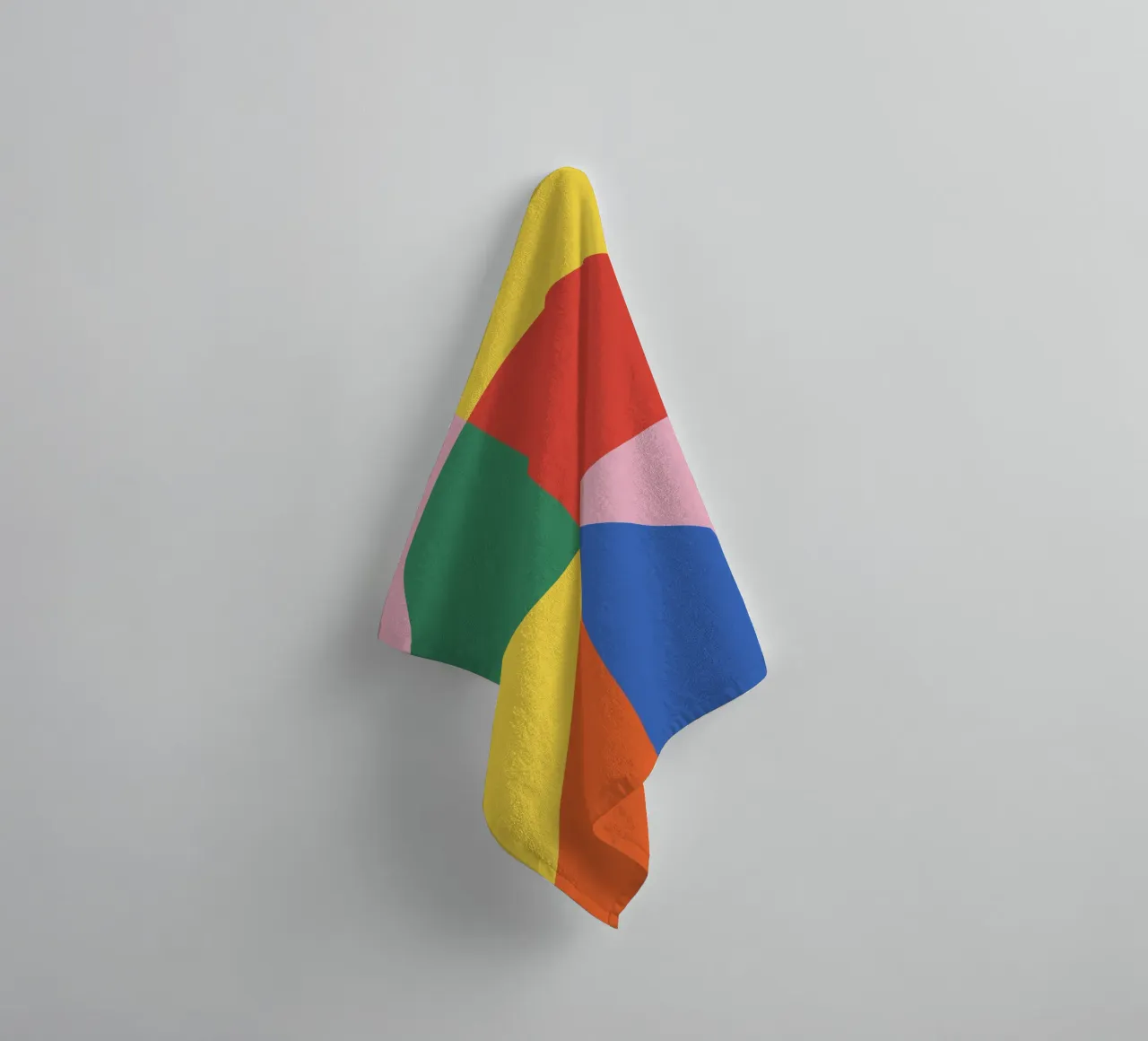 Bauhaus Abstract Triangle Pattern towel by Paigaam Studio