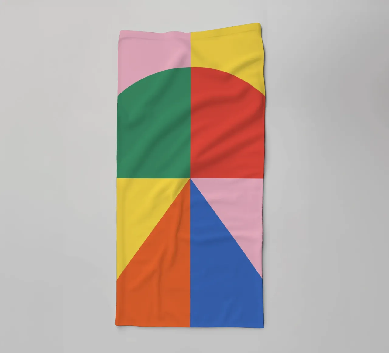 Bauhaus Abstract Triangle Pattern towel by Paigaam Studio