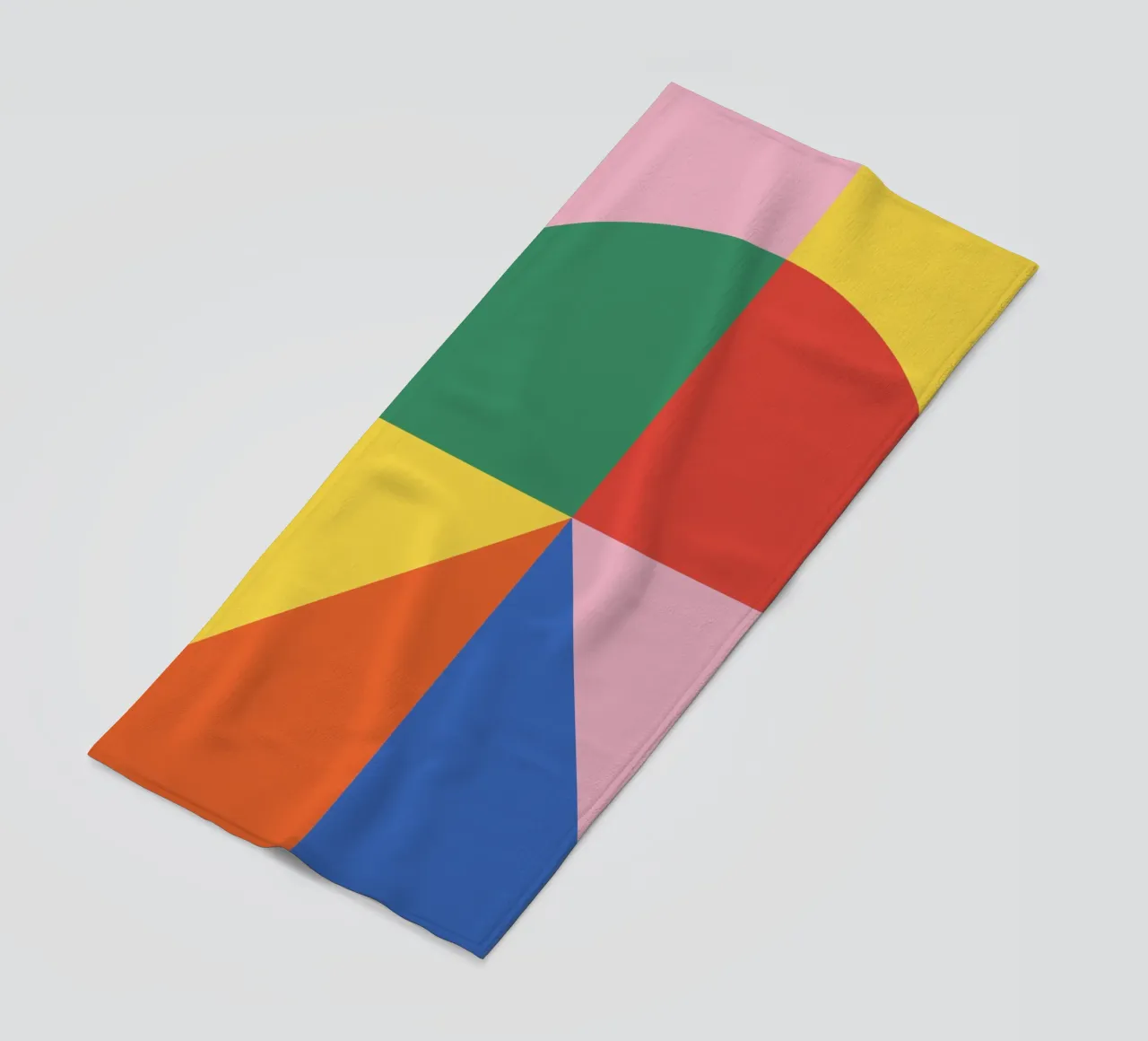 Bauhaus Abstract Triangle Pattern beach towel by Paigaam Studio