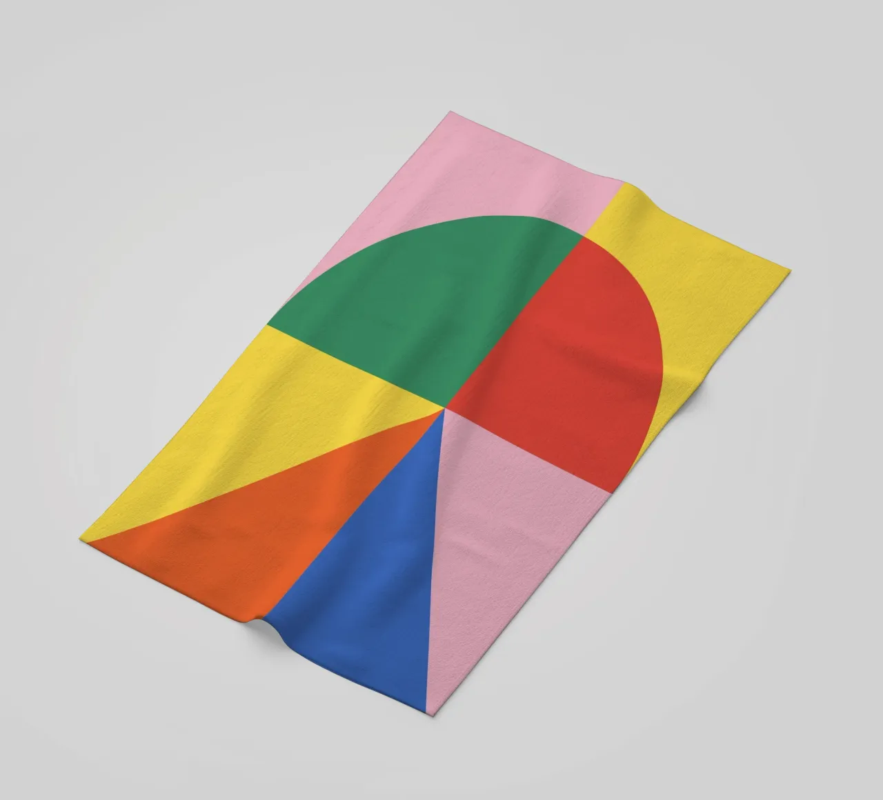 Bauhaus Abstract Triangle Pattern beach towel by Paigaam Studio