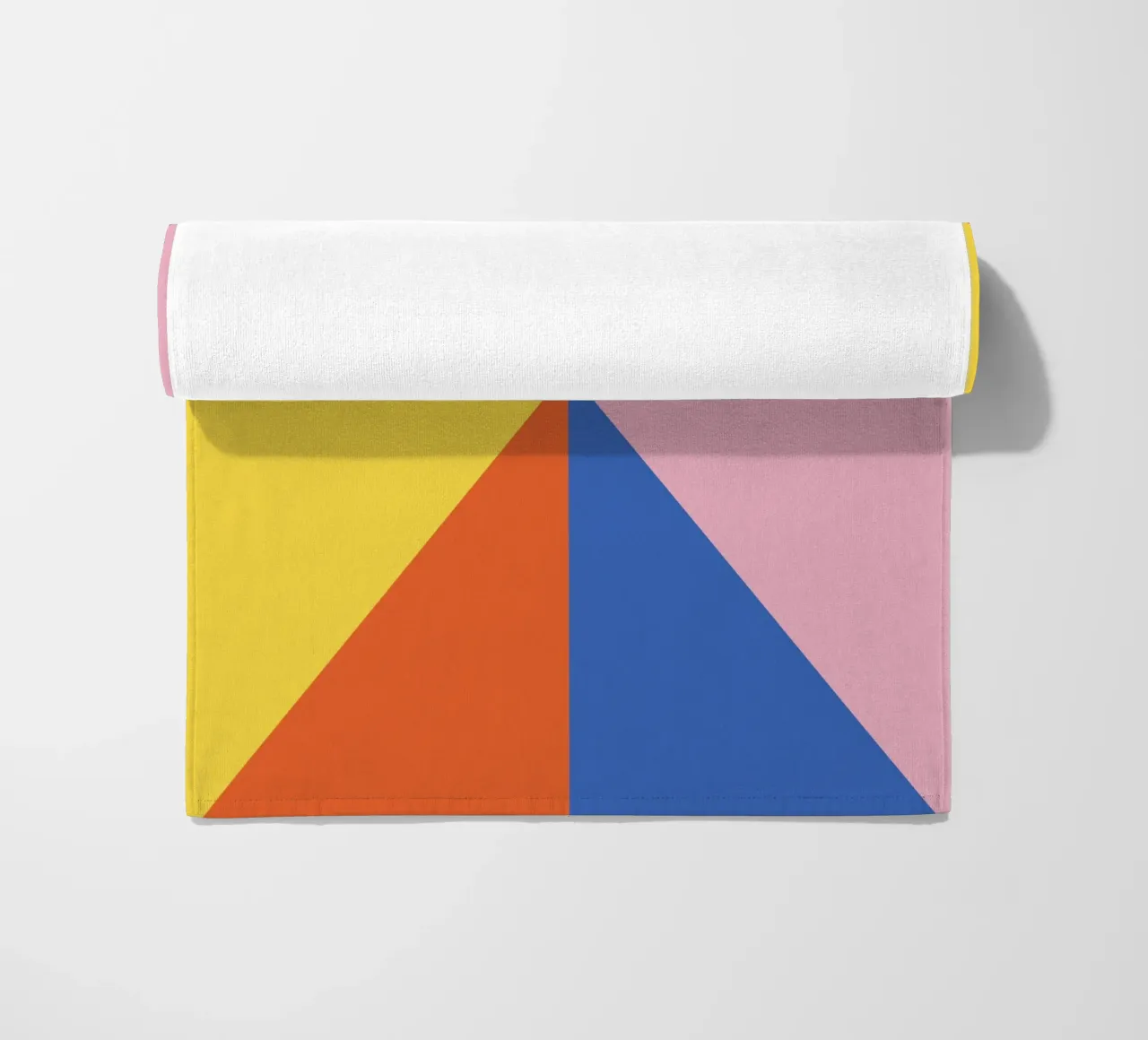 Bauhaus Abstract Triangle Pattern beach towel by Paigaam Studio