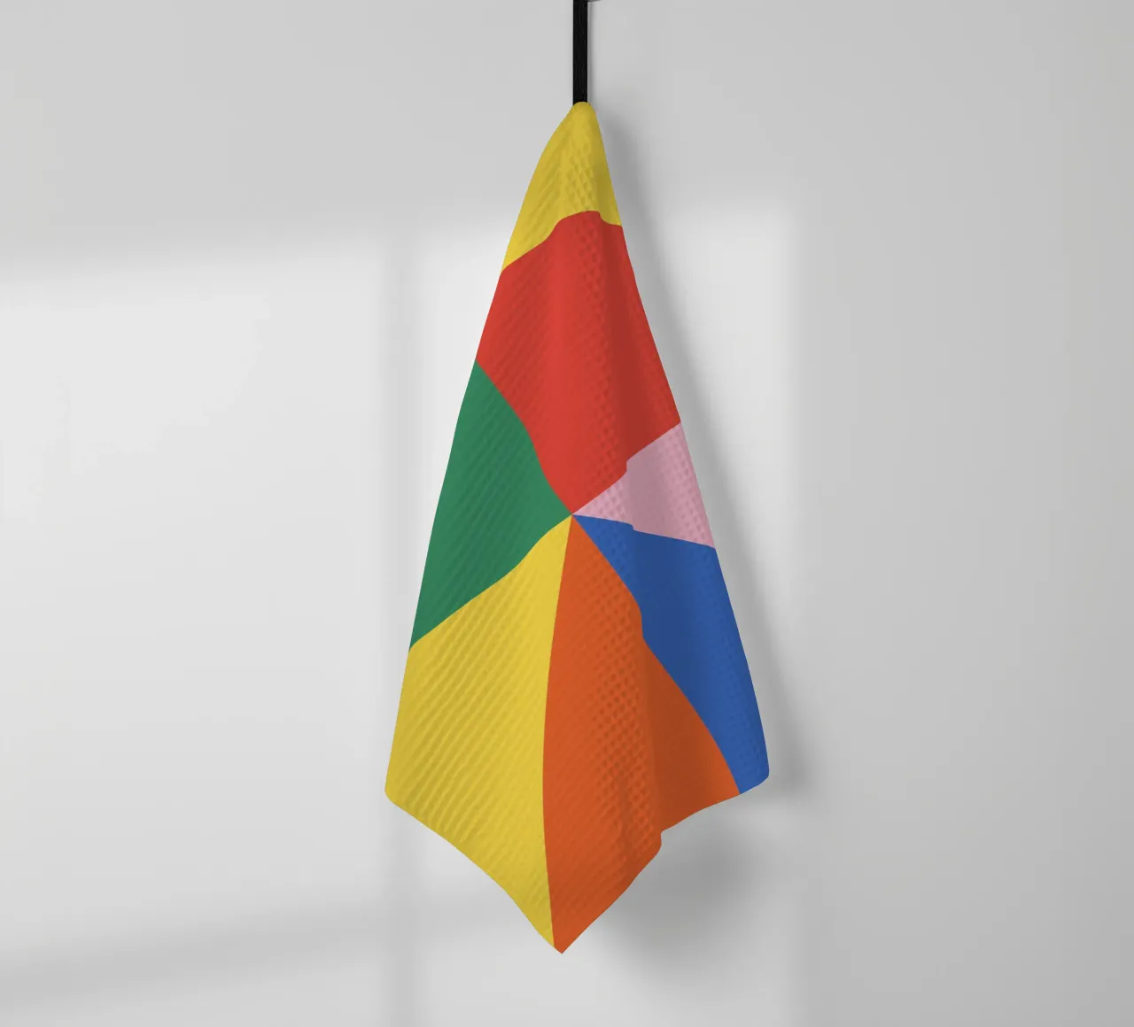 Bauhaus Abstract Triangle Pattern tea towel by Paigaam Studio