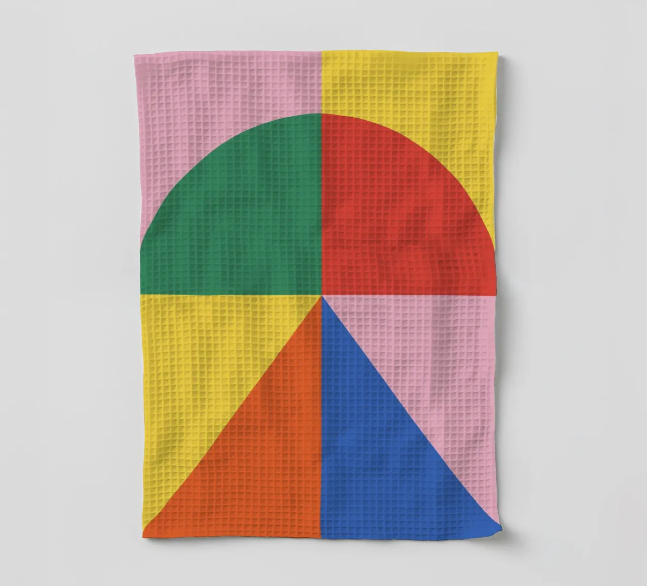 Bauhaus Abstract Triangle Pattern tea towel by Paigaam Studio