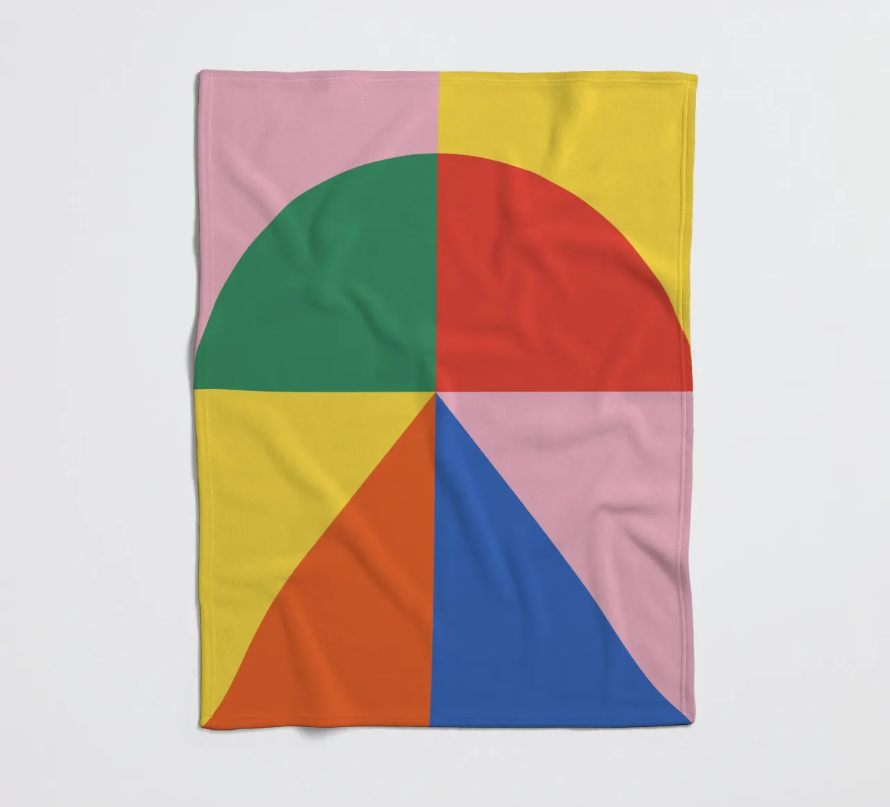 Bauhaus Abstract Triangle Pattern fleece blanket by Paigaam Studio