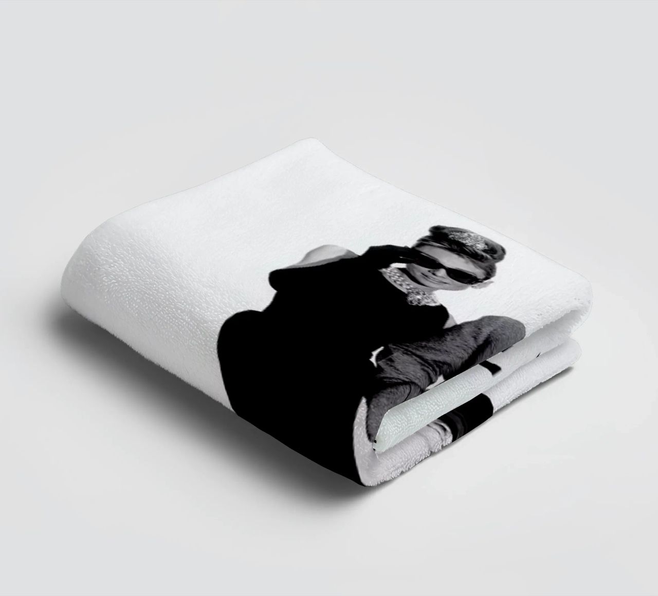 Audrey Hepburn, George Peppard in Breakfast at Tiffany's towel by Gallery Print and Art Limited
