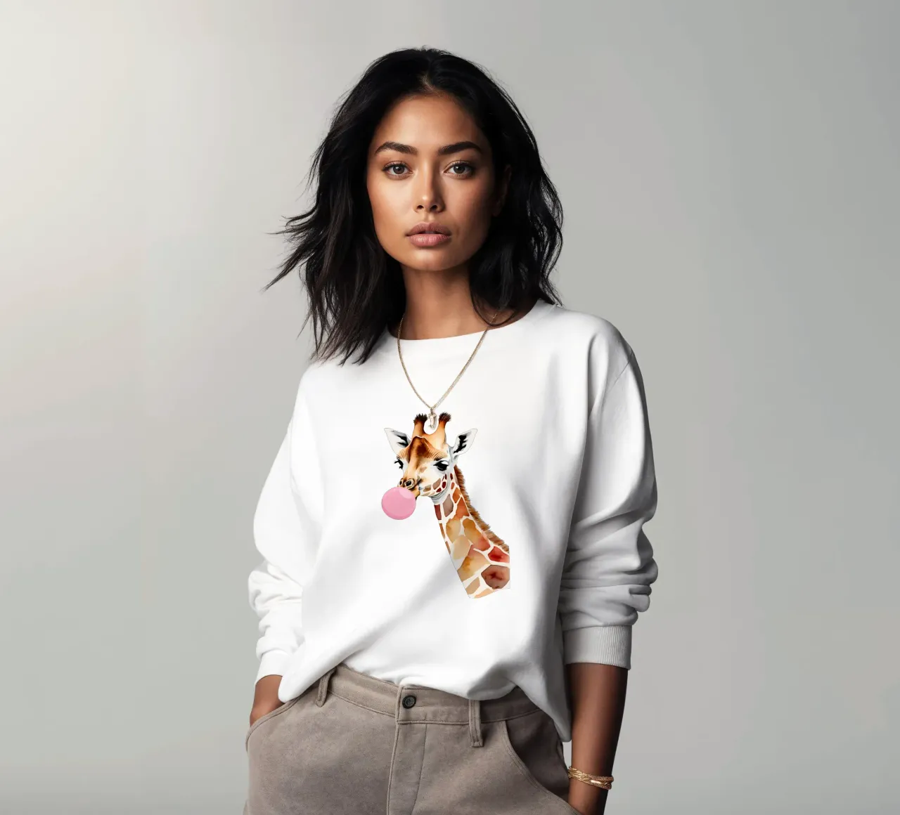 Giraffa sfacciata Pop felpa da Doodle Dreams Art