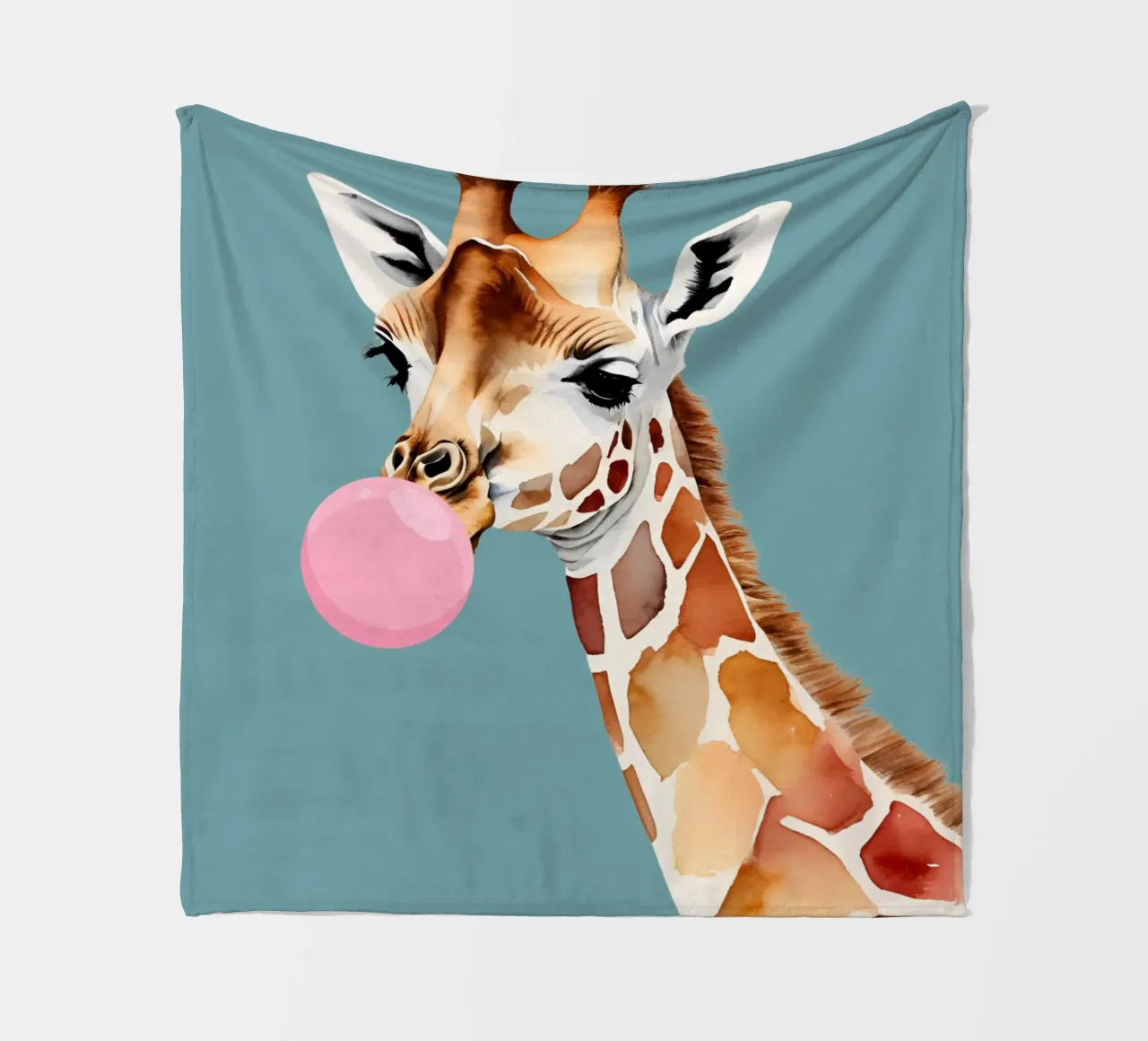 Giraffa sfacciata Pop coperta in pile da Doodle Dreams Art