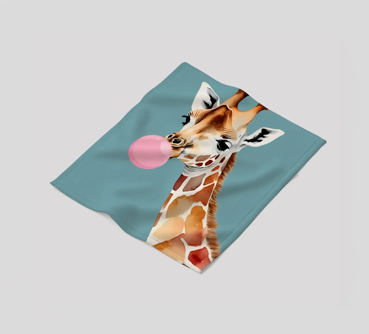 Giraffa sfacciata Pop coperta in pile da Doodle Dreams Art
