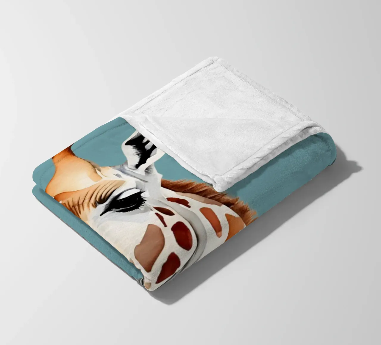 Giraffa sfacciata Pop coperta in pile da Doodle Dreams Art
