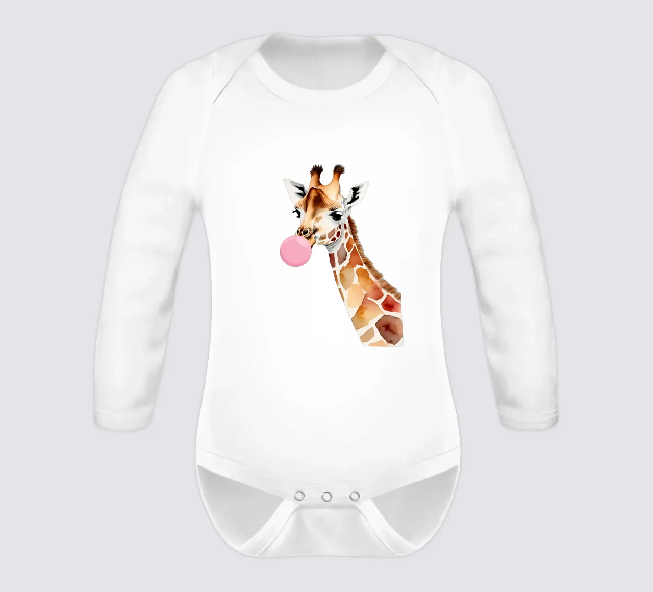 Giraffa sfacciata Pop body neonato maniche lunghe da Doodle Dreams Art
