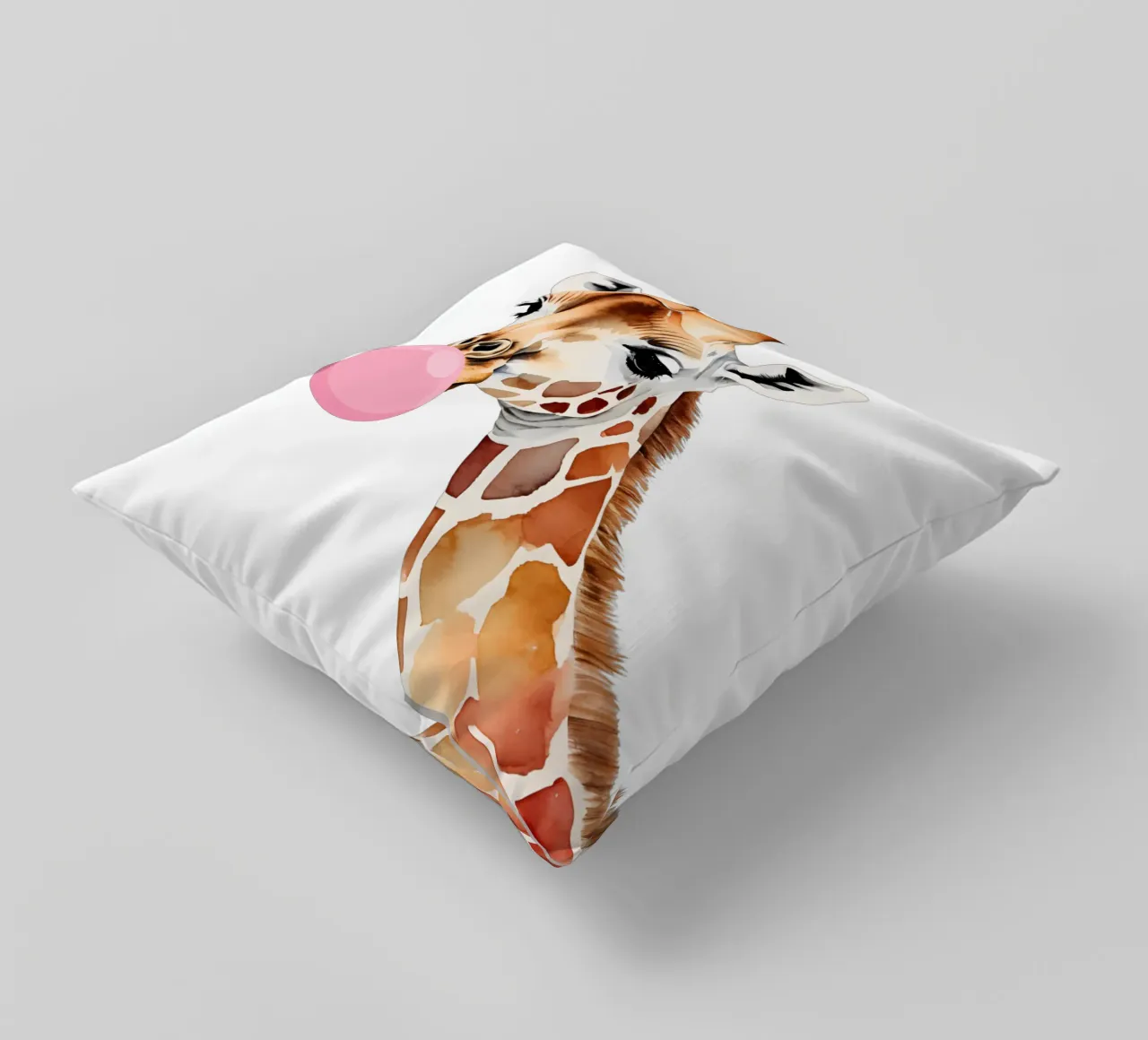 Giraffa sfacciata Pop cuscino da Doodle Dreams Art