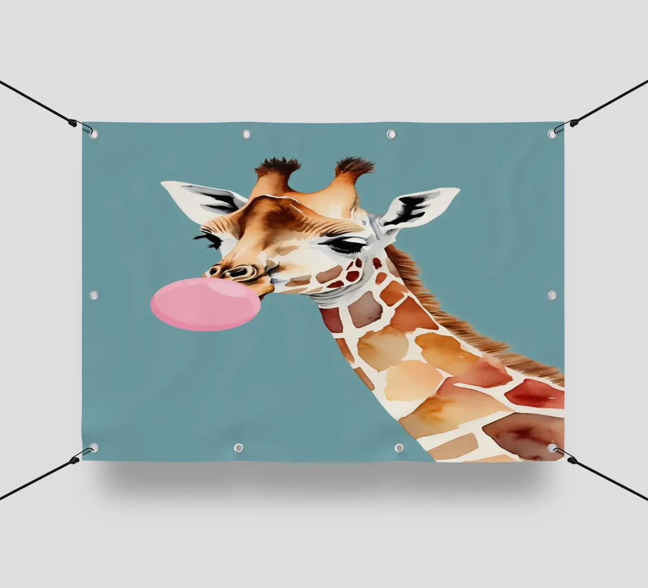 Giraffa sfacciata Pop telo in pvc da Doodle Dreams Art