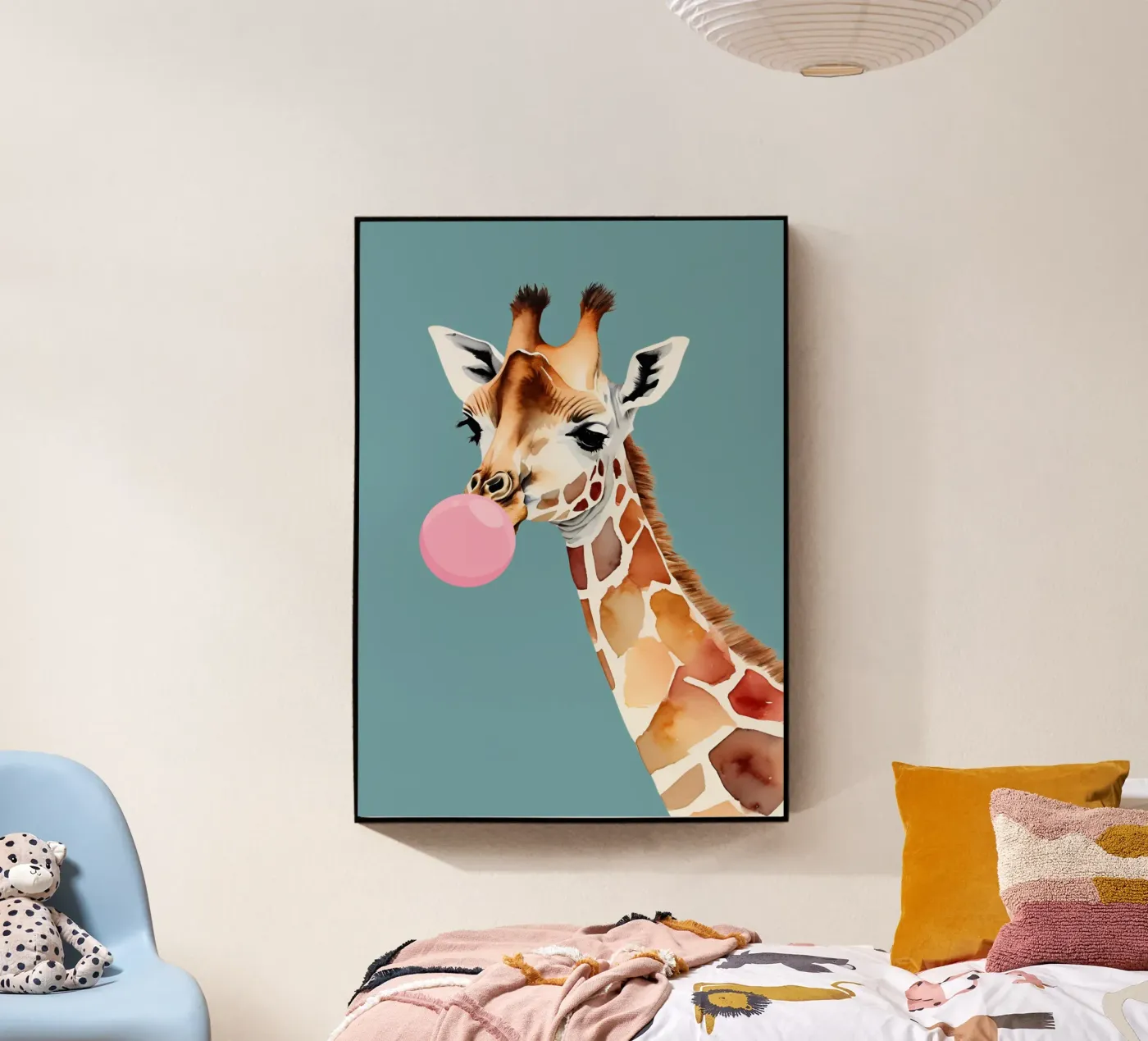 Giraffa sfacciata Pop plexiglass da Doodle Dreams Art