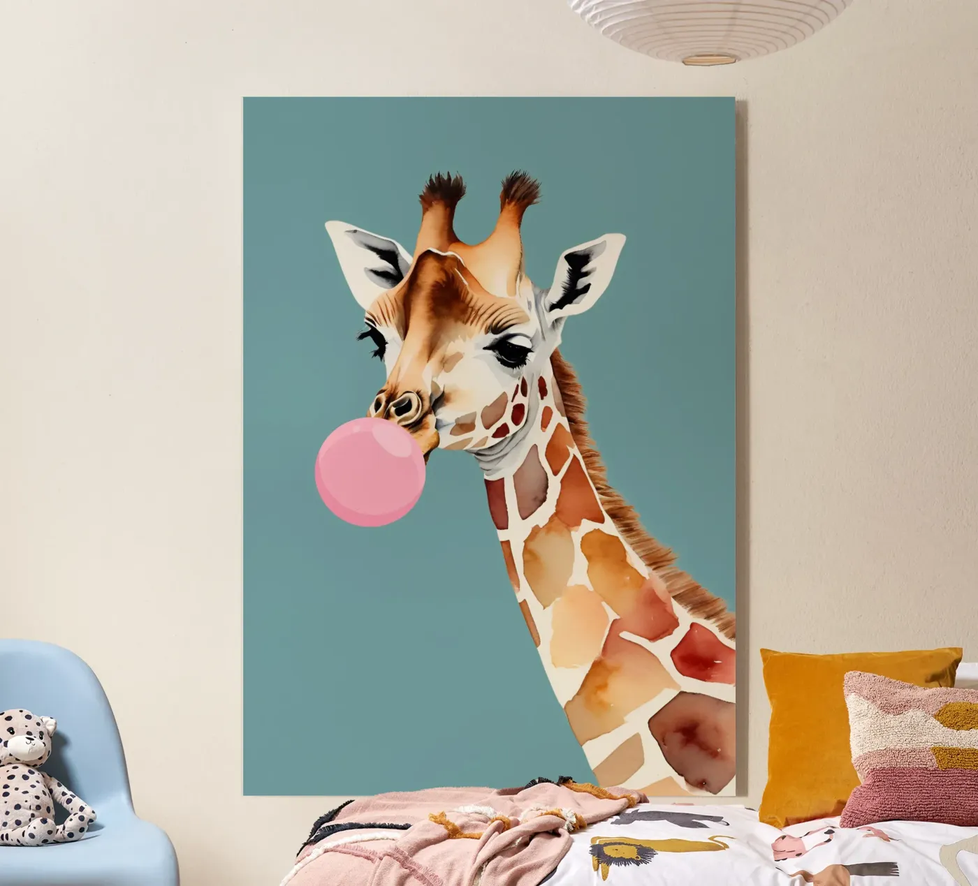 Giraffa sfacciata Pop plexiglass da Doodle Dreams Art