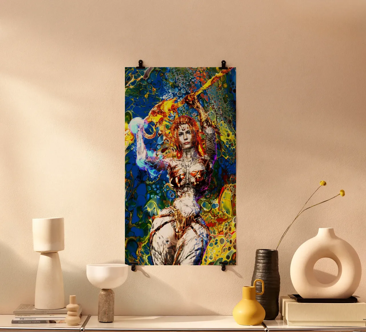 Melania Wolfen vincitrice della Hall of Fame di Halloween Hexen 2024 poster con telaio in alluminio da the-witcher