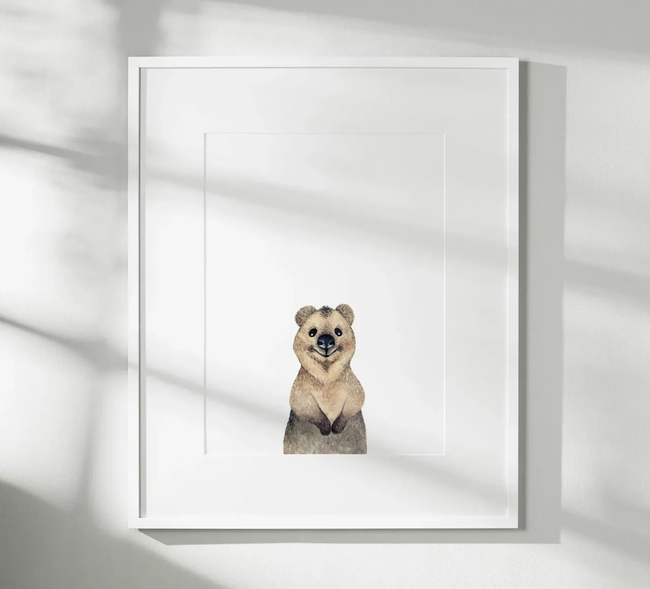 Quokka poster con telaio in plastica da Stefanie Guckau
