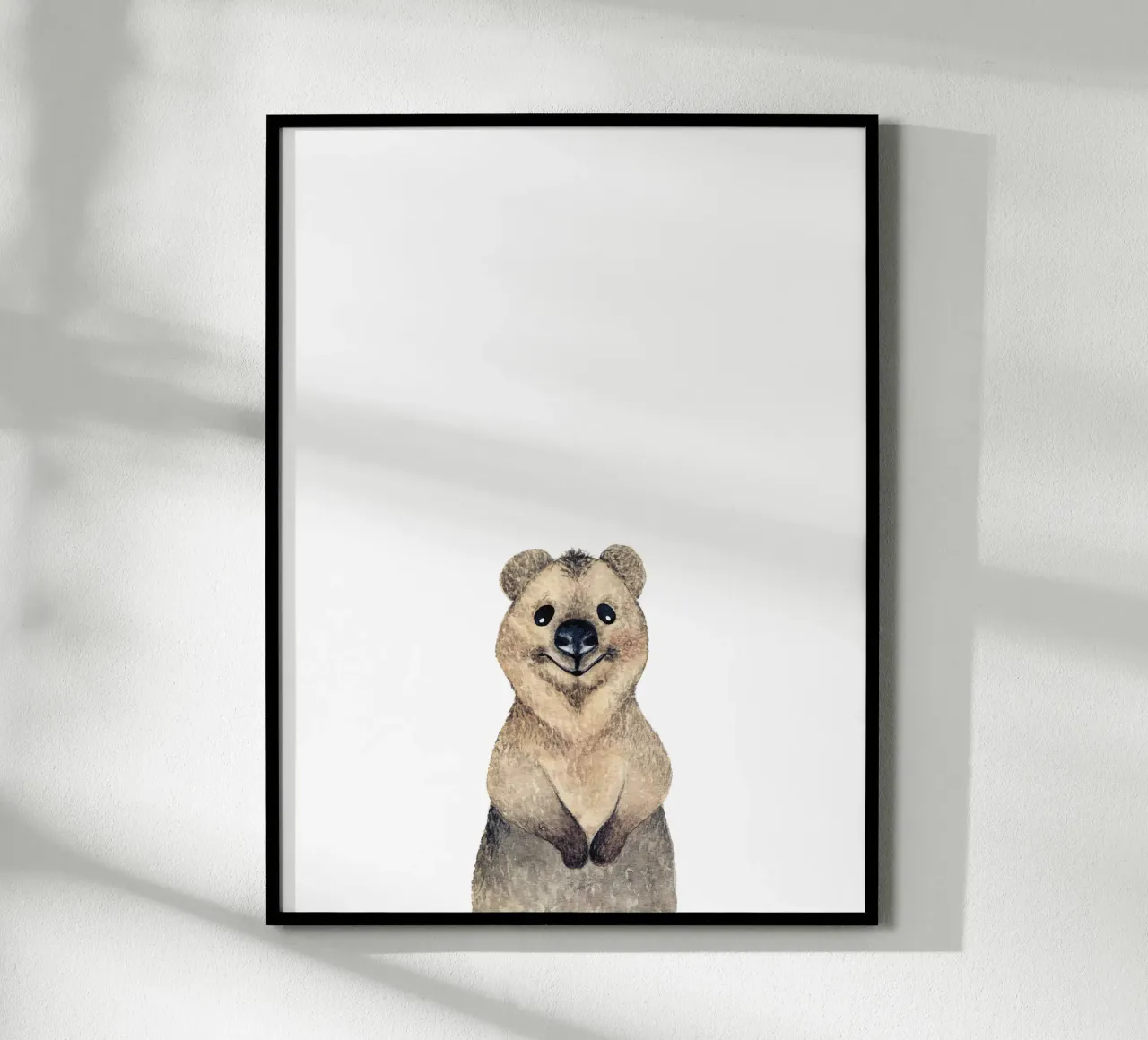 Quokka poster con telaio in plastica da Stefanie Guckau
