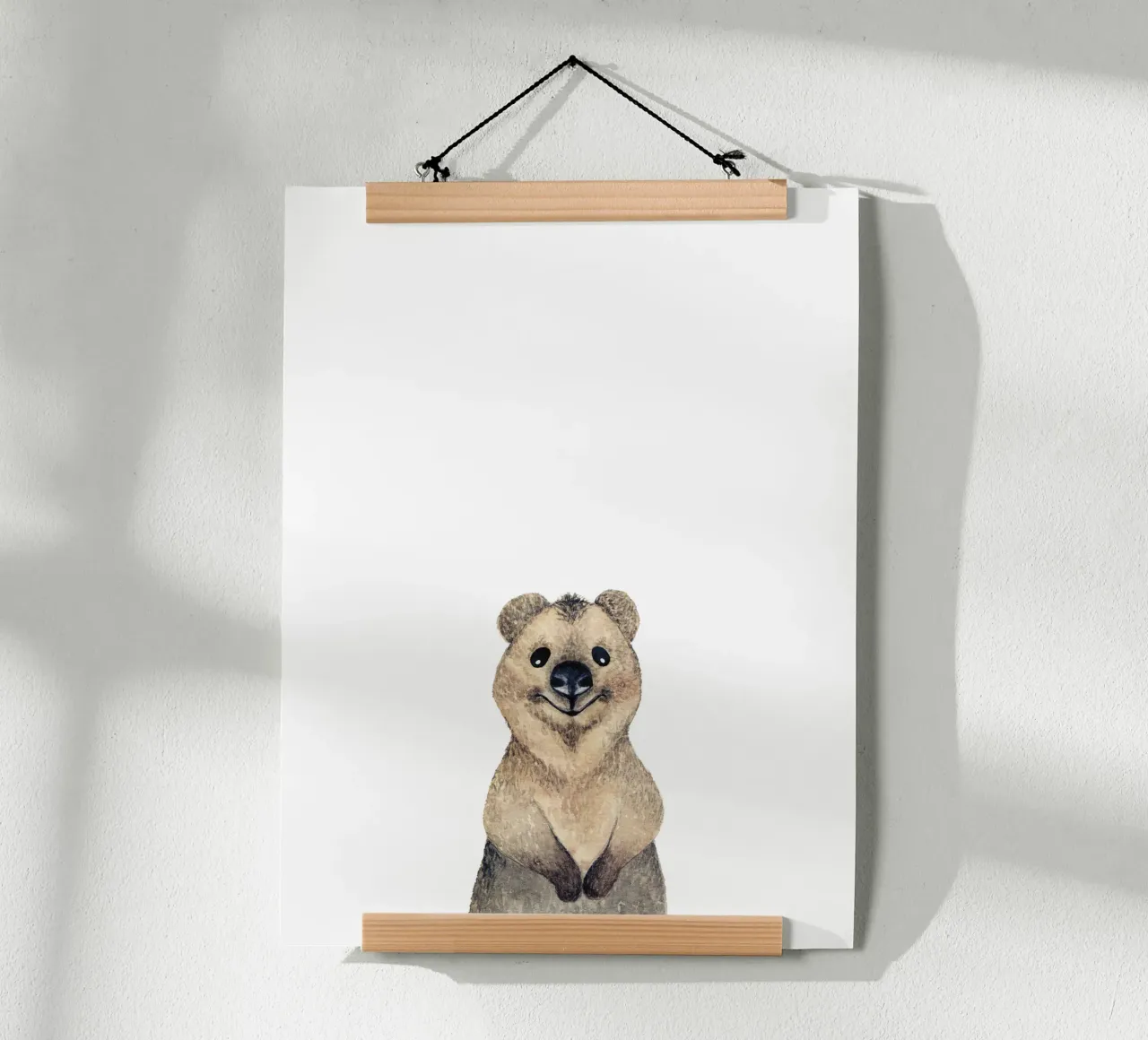 Quokka poster con telaio in plastica da Stefanie Guckau