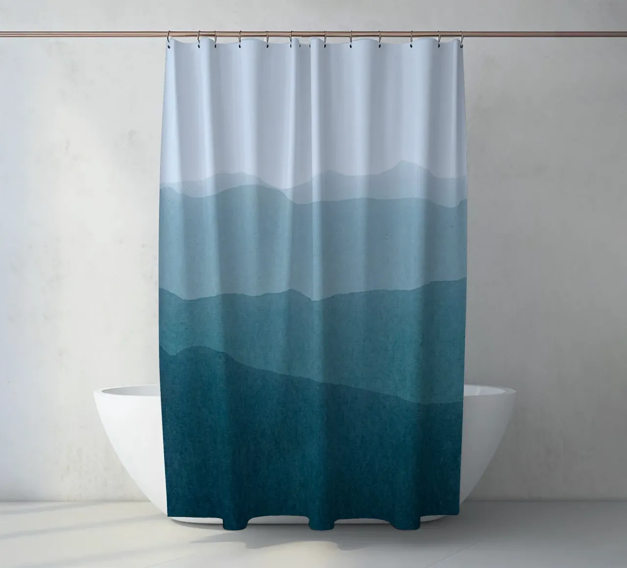gradient landscape teal tenda da doccia da IRIS LEHNHARDT FINE ART
