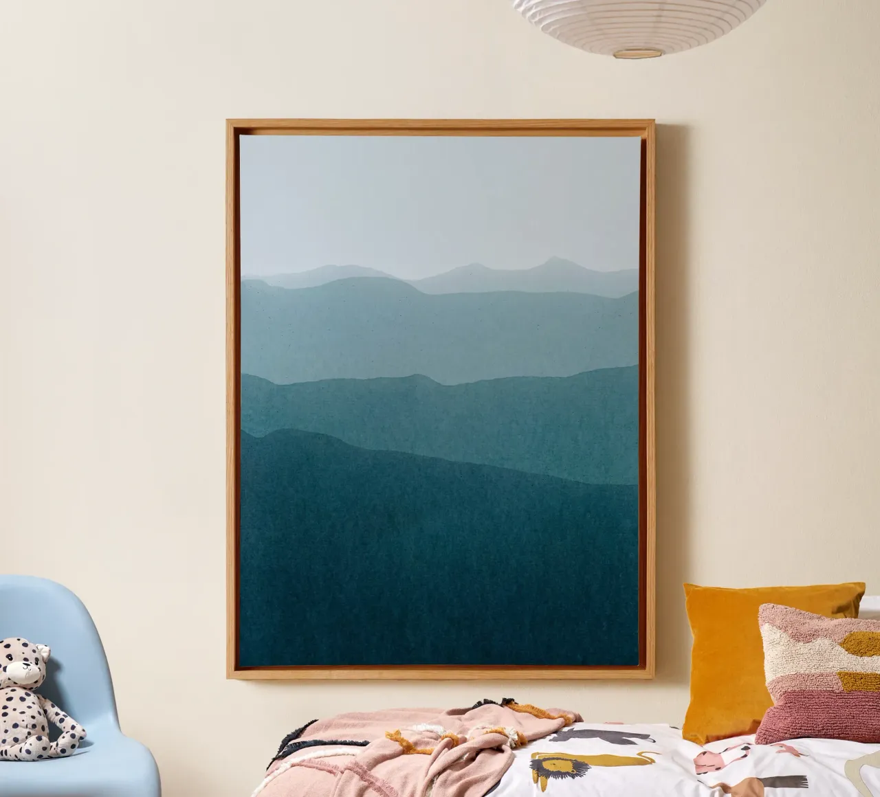 gradient landscape teal tela da IRIS LEHNHARDT FINE ART