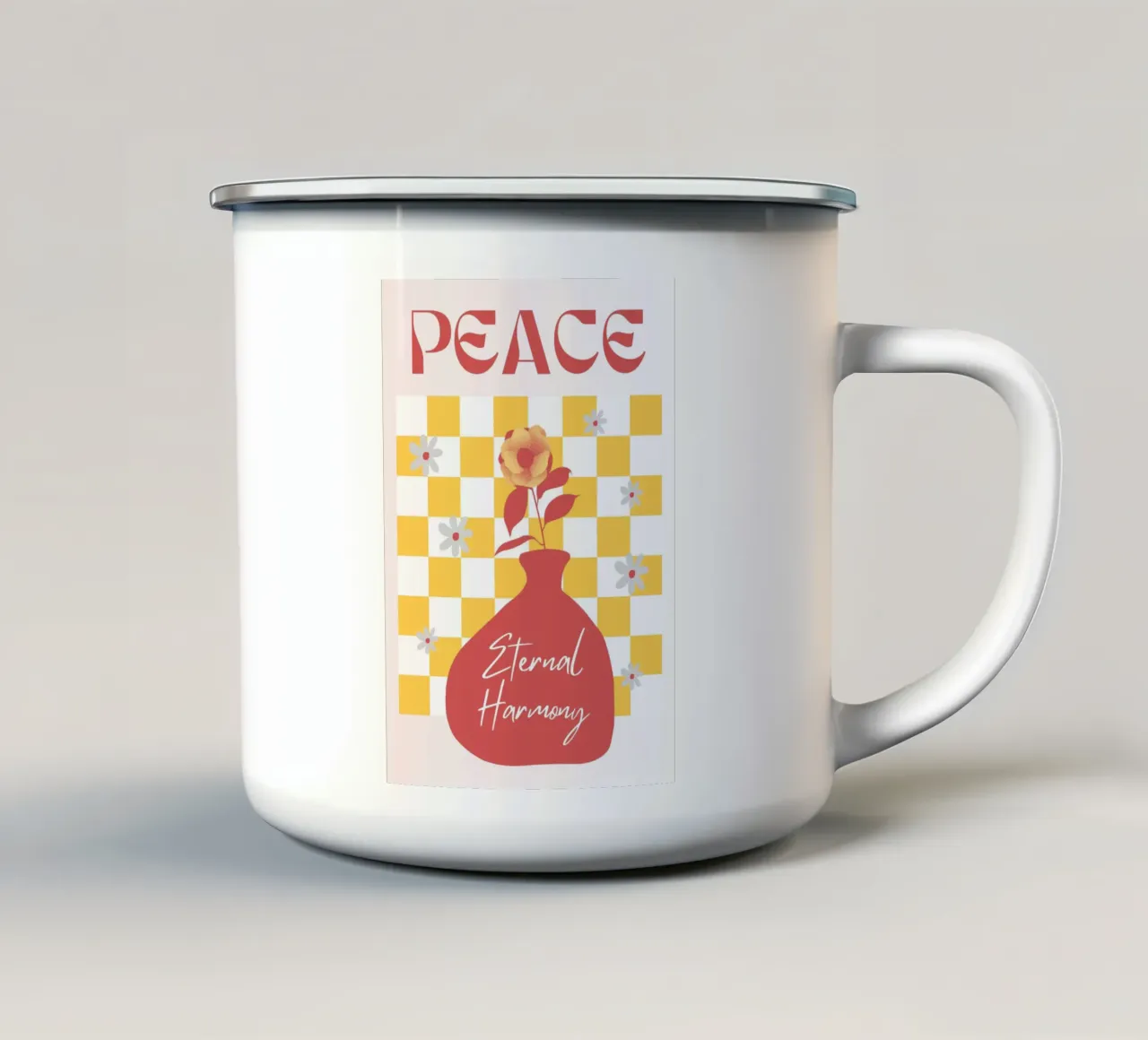 La pace tazza in smalto da RS LAB STUDIO