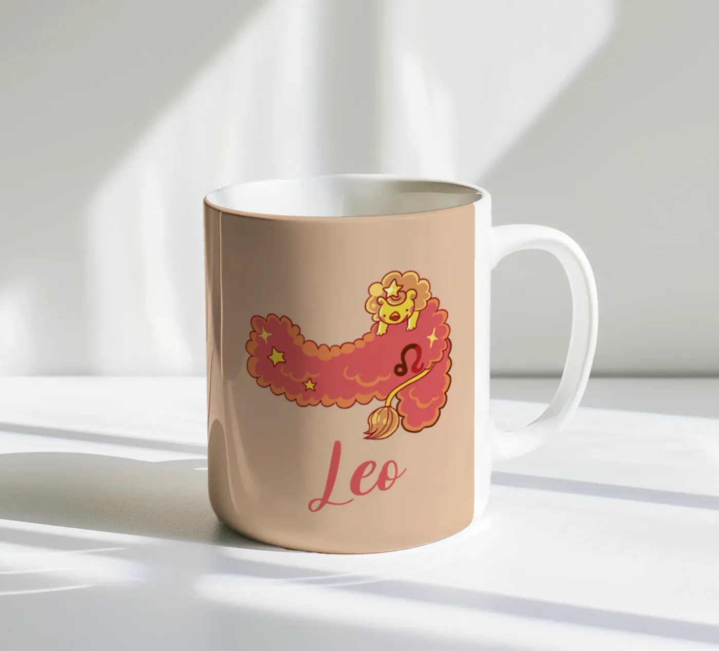 Leo ceramic mug by Kiroiharu