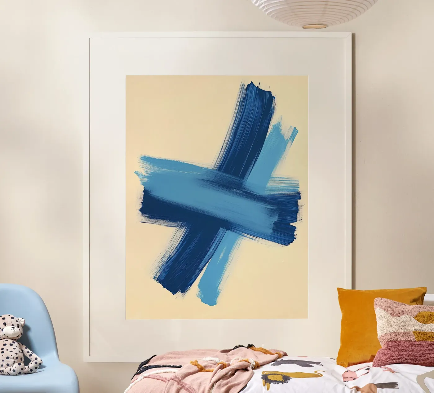 Blue Brushstroke Forms poster de Hugo