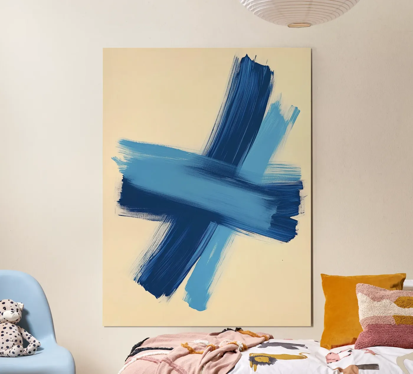 Blue Brushstroke Forms poster de Hugo