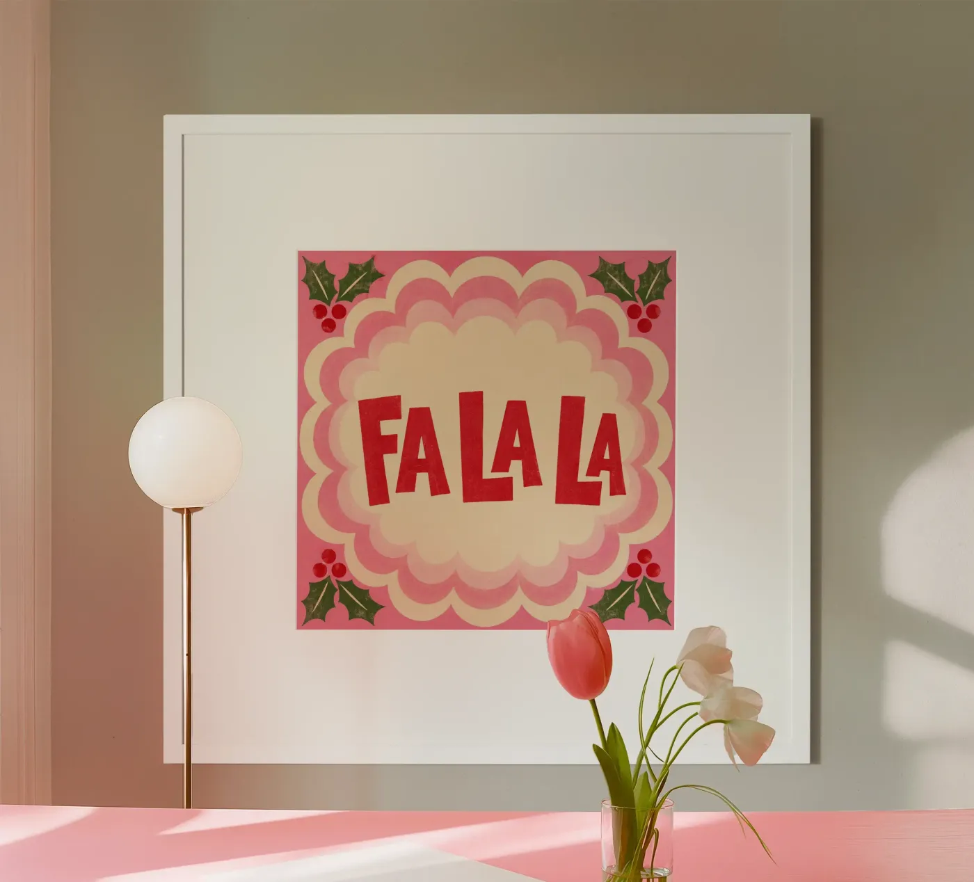 Fa La La Poster von Dopamine Decor - Christmas Corner