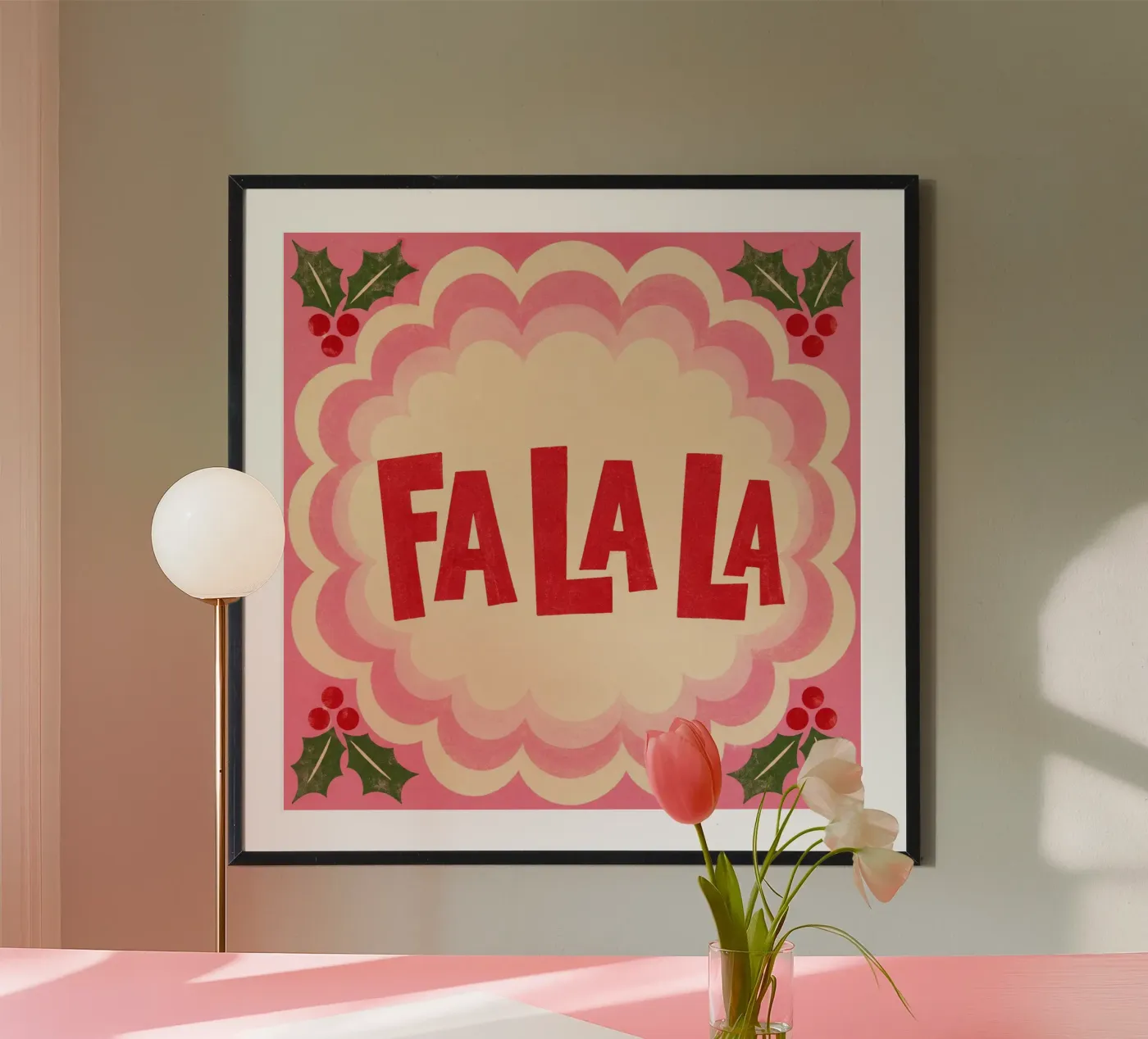 Fa La La Poster von Dopamine Decor - Christmas Corner