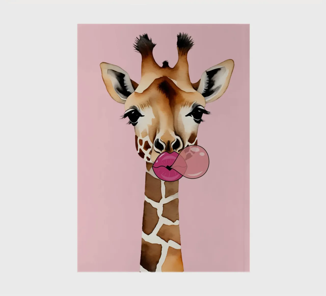 Playful Bubble Pop Giraffe notebook by Doodle Dreams Art