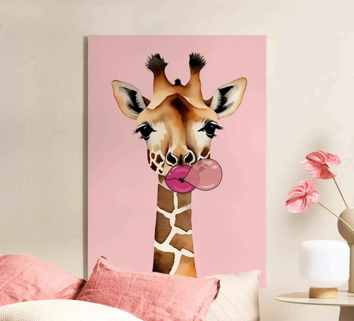 Giraffa Bubble Pop giocosa plexiglass da Doodle Dreams Art