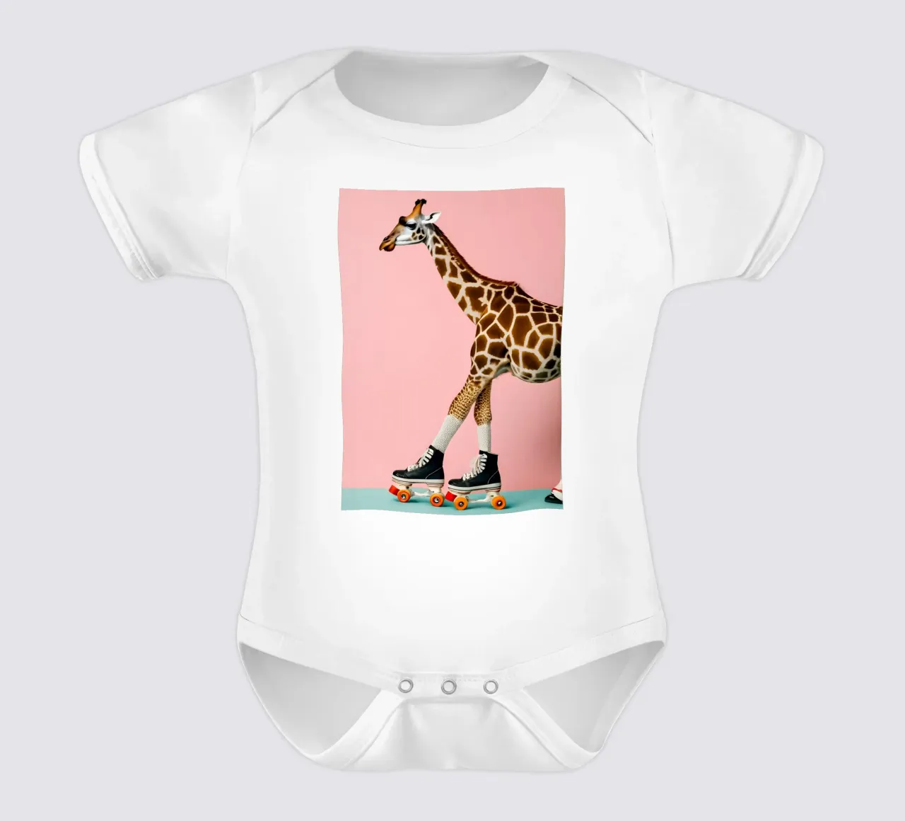Giraffa vivace body neonato maniche corte da Doodle Dreams Art