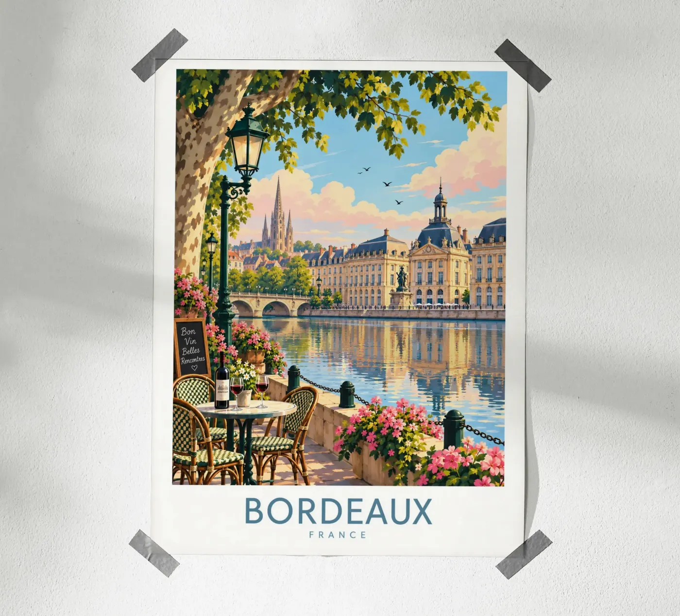 Bordeaux poster by Travel Atelier