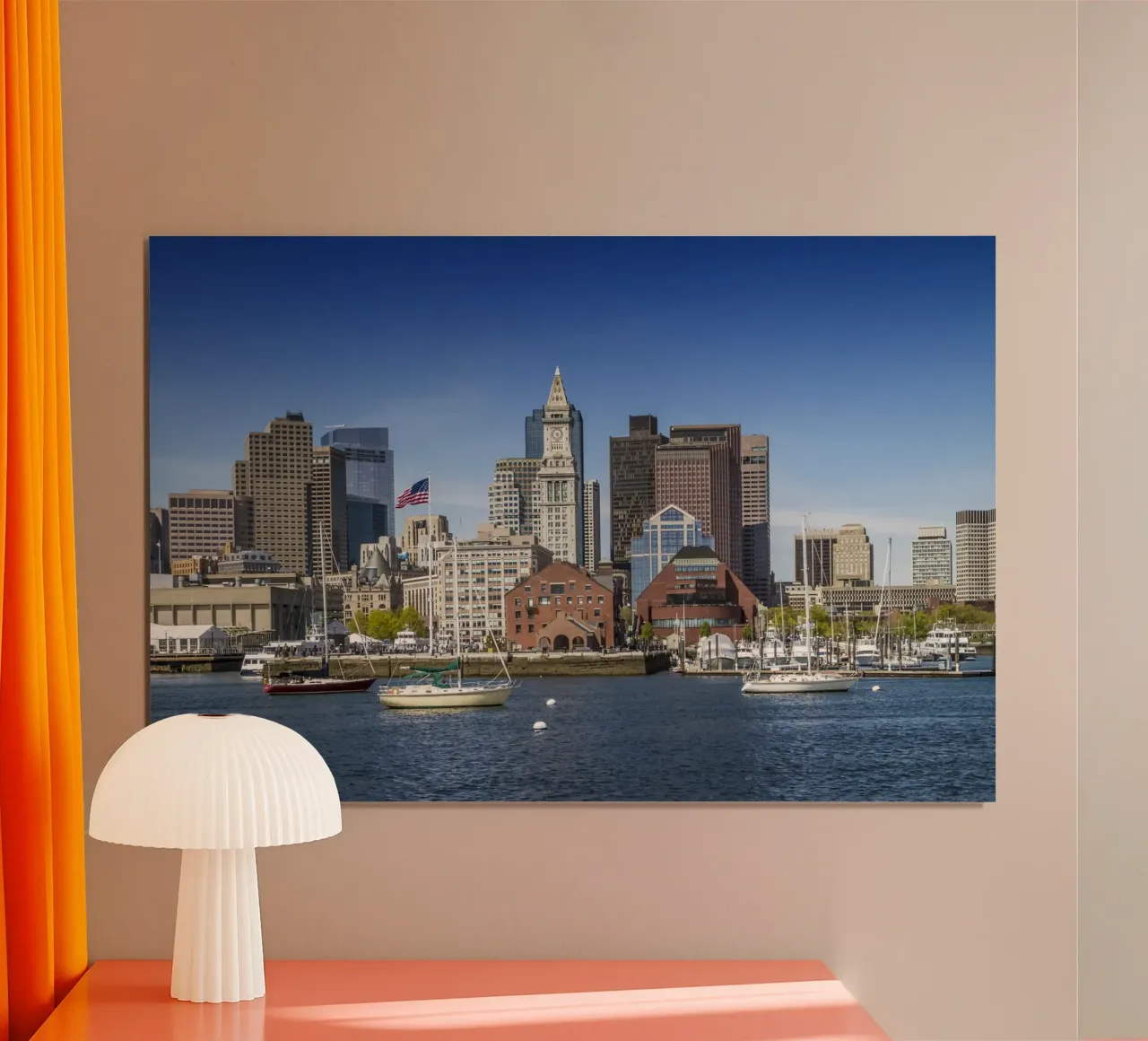 BOSTON Skyline North End & Financial District Poster von Melanie Viola