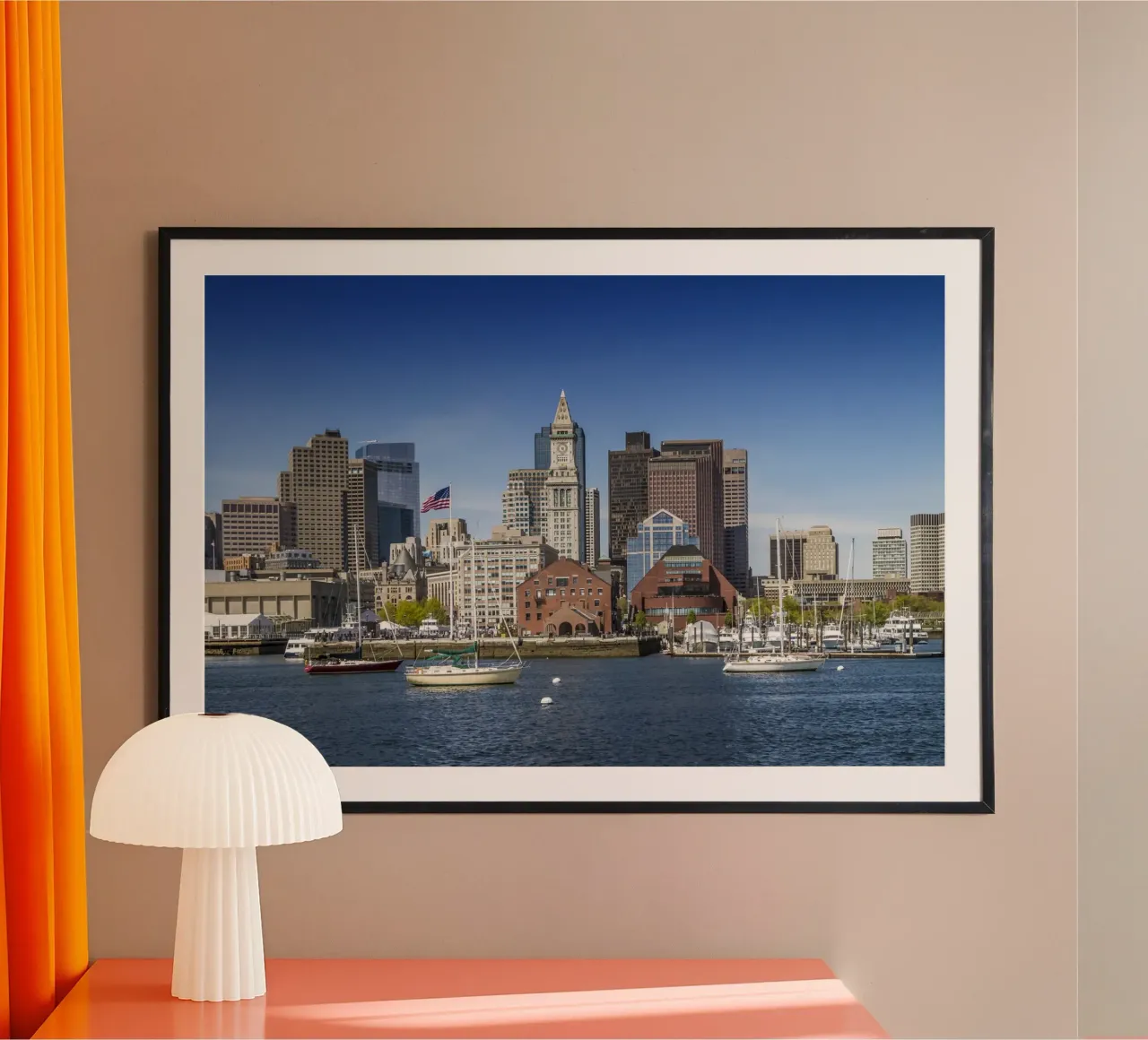 BOSTON Skyline North End & Financial District Poster von Melanie Viola
