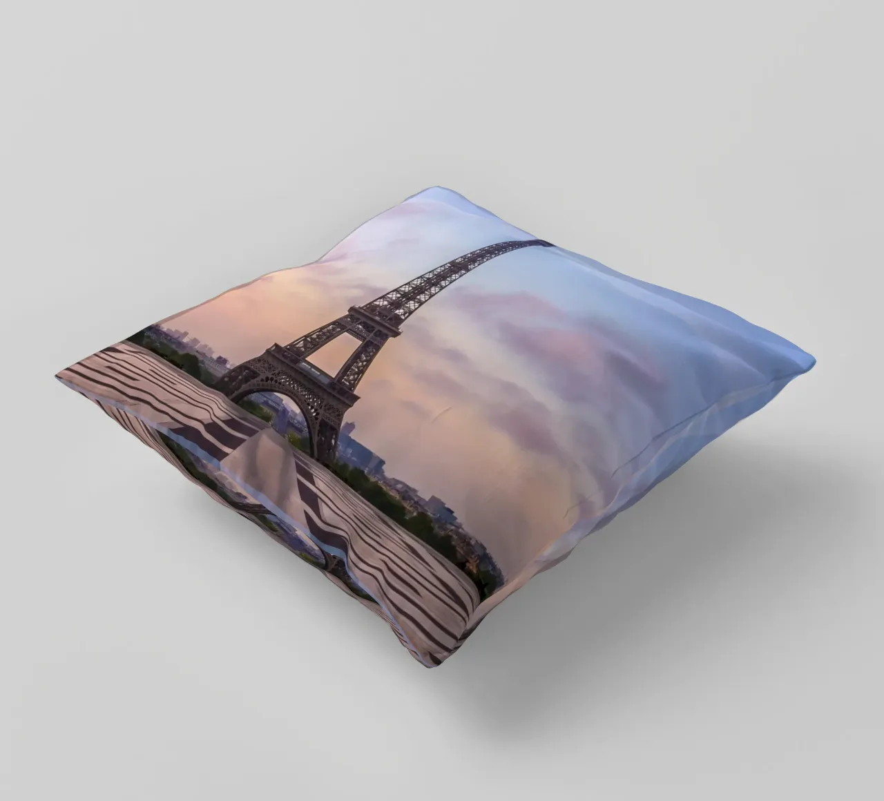 Torre Eiffel all'alba cuscino da Melanie Viola