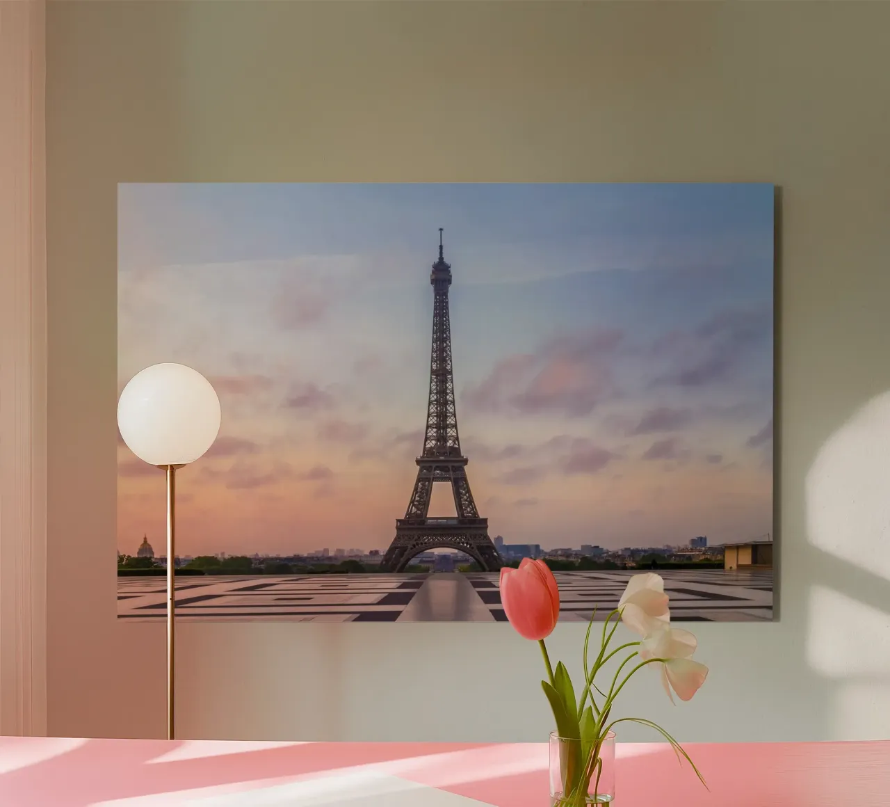 Torre Eiffel all'alba alluminio dibond da Melanie Viola
