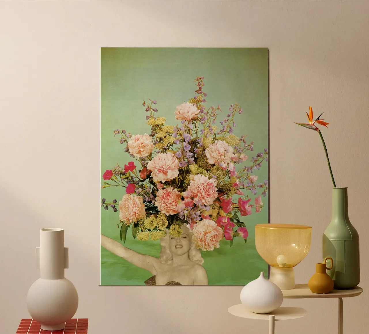 Moda floreale II alluminio dibond da Cassia Beck Collage
