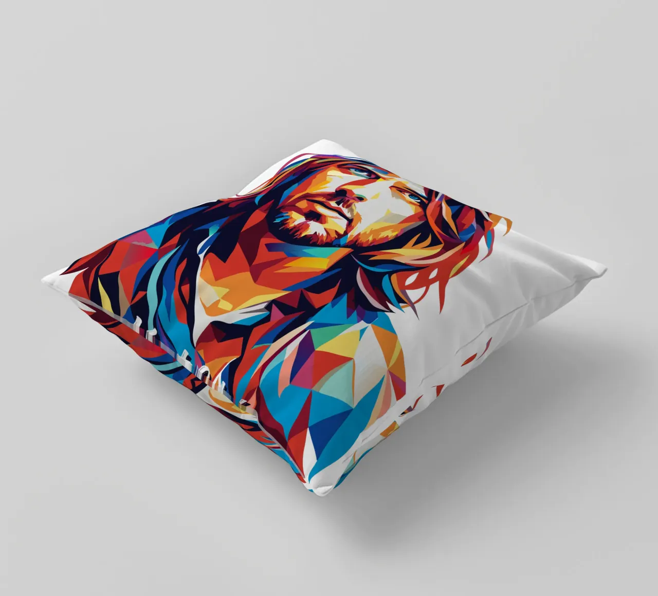 Kurt Cobain Porträt Pop Art Kissen von vectorartnesia