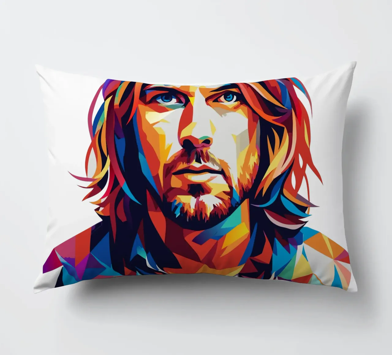 Kurt Cobain Porträt Pop Art Kissen von vectorartnesia