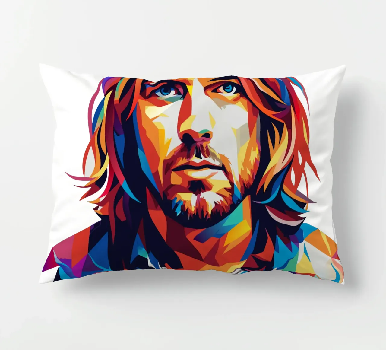 Kurt Cobain Porträt Pop Art Kissen von vectorartnesia