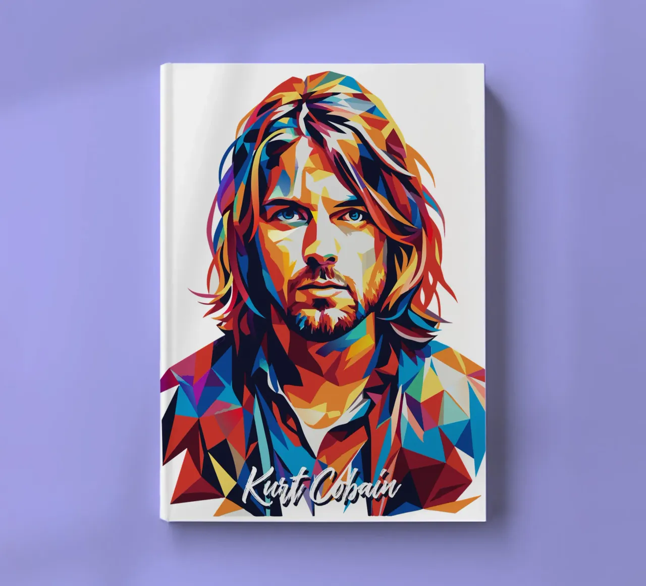 Kurt Cobain Porträt Pop Art Notizbuch von vectorartnesia