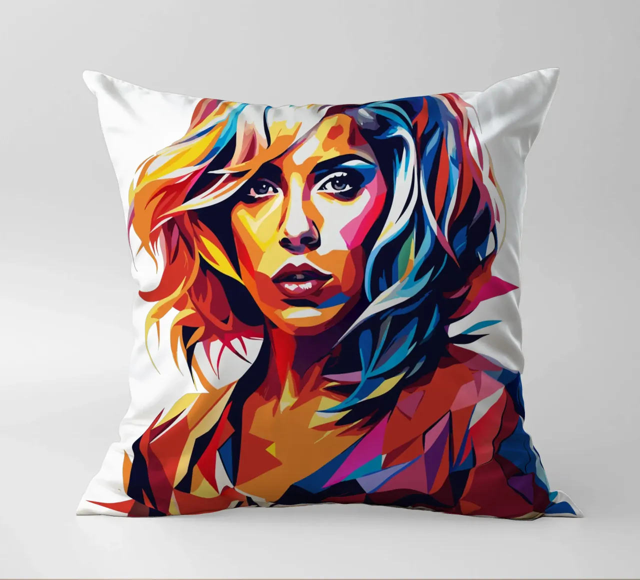 Lady Gaga Wpap Portrait Pop Art cuscino da vectorartnesia