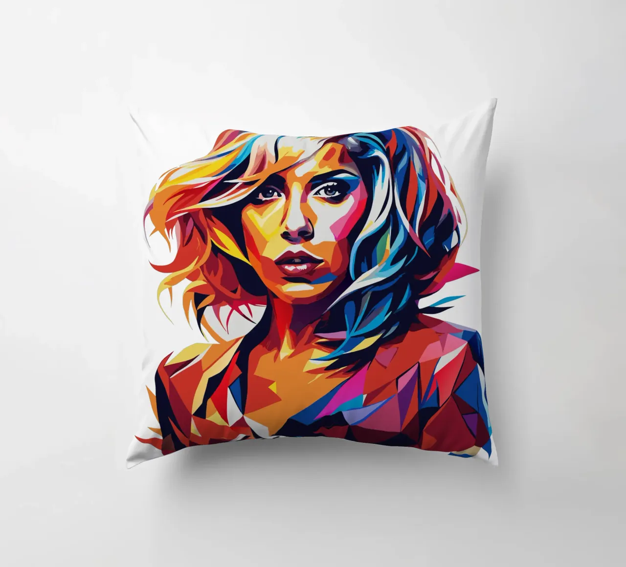 Lady Gaga Wpap Portrait Pop Art cuscino da vectorartnesia