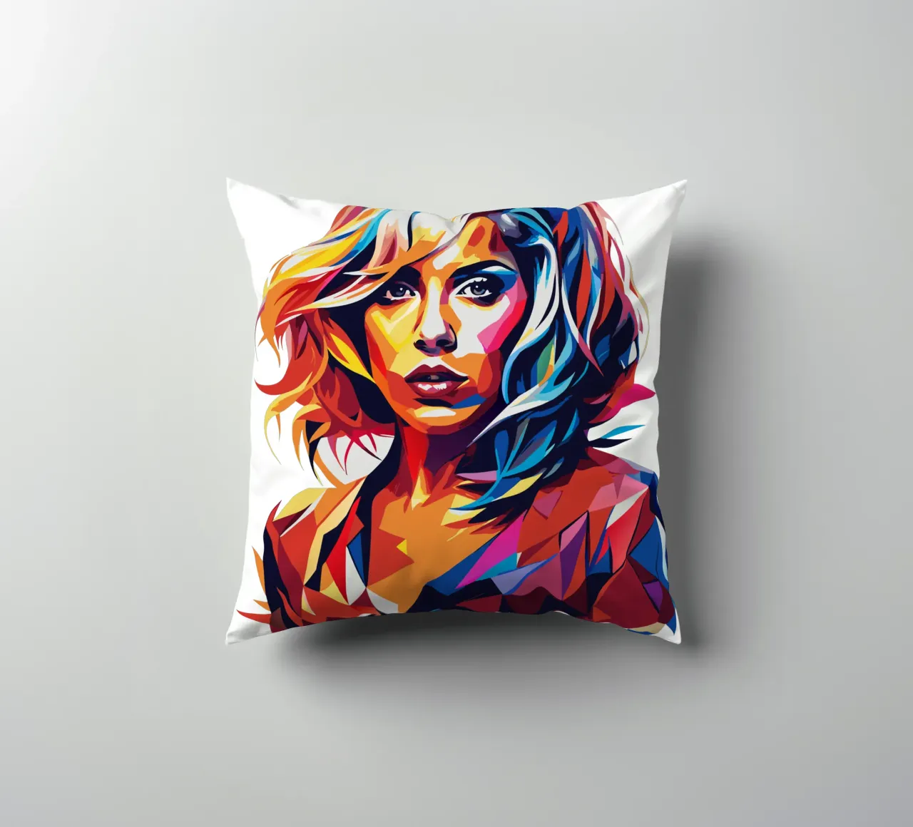 Lady Gaga Wpap Portrait Pop Art cuscino da vectorartnesia