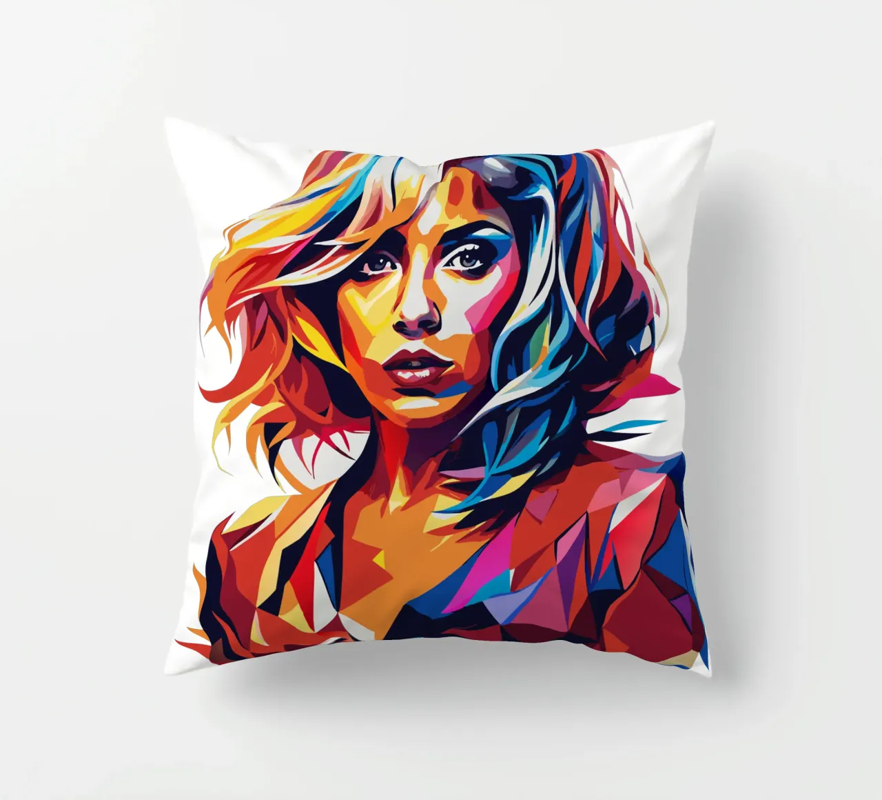 Lady Gaga Wpap Portrait Pop Art cuscino da vectorartnesia