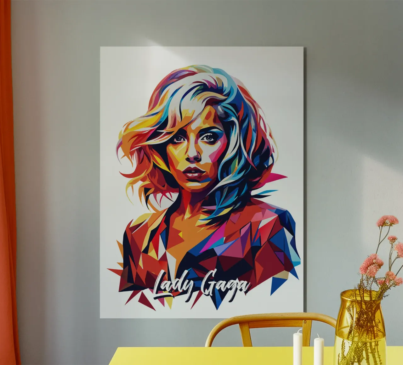 Lady Gaga Wpap Portrait Pop Art forex plate by vectorartnesia